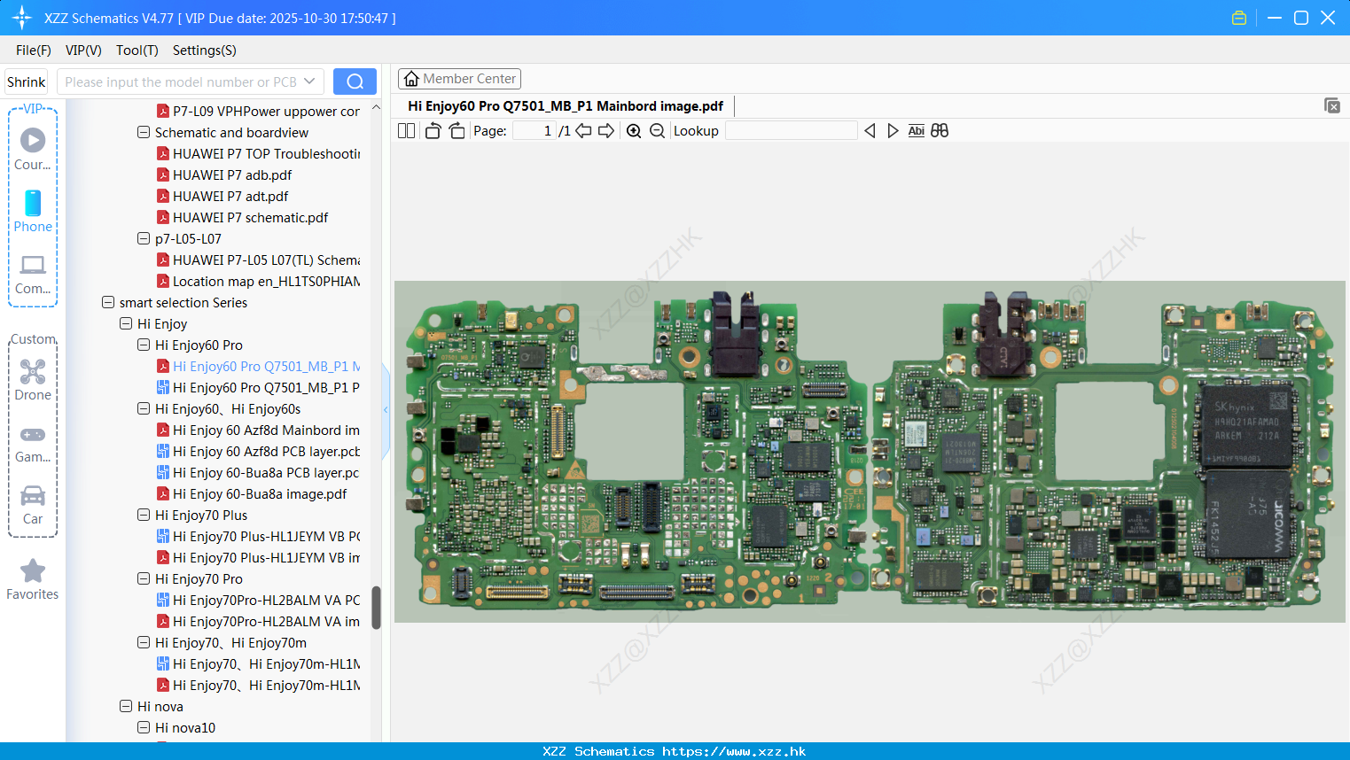 Huawei Hi Enjoy60 Pro Q7501_MB_P1 Mainbord Image